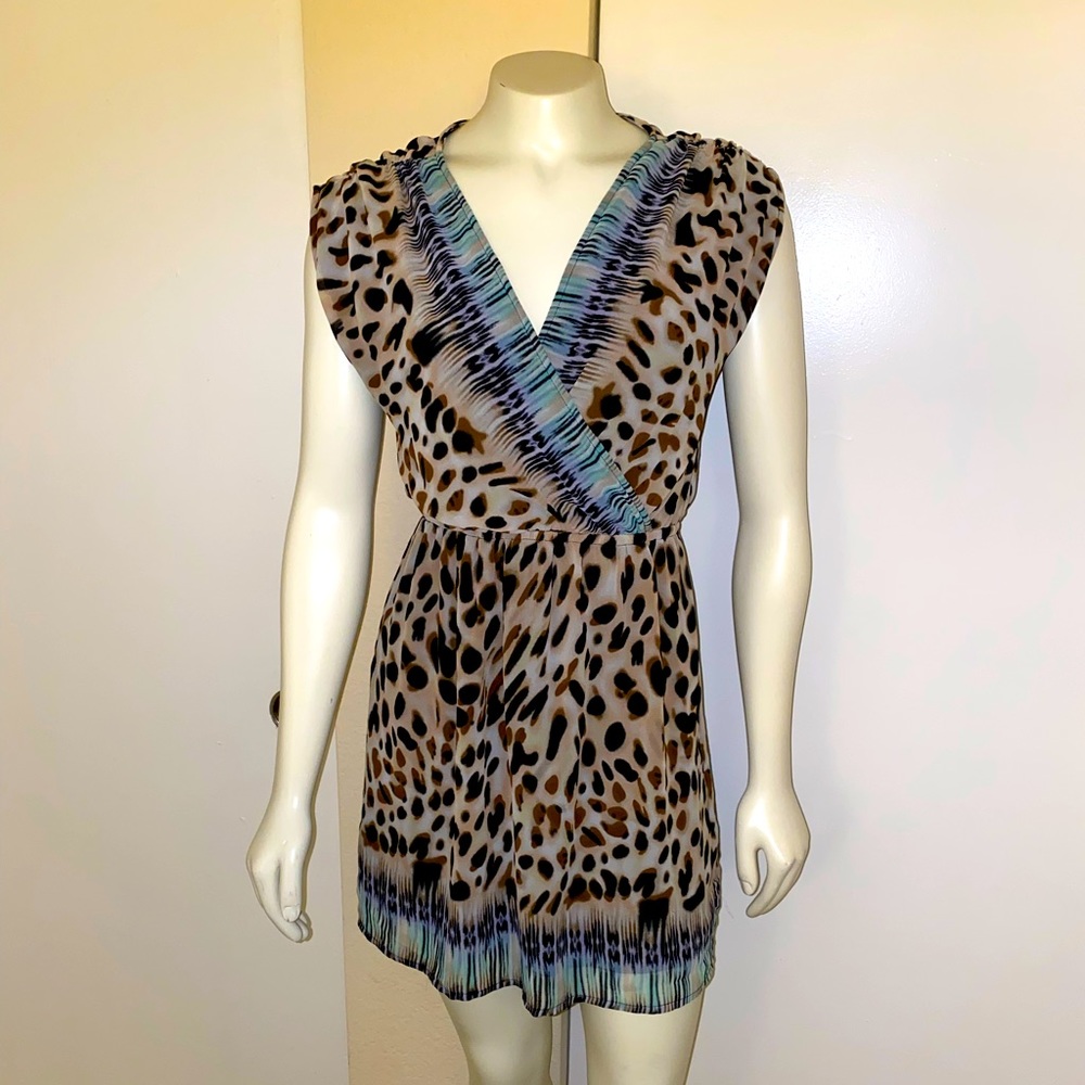 Beautiful Cheetah Print Wrap Style Dress